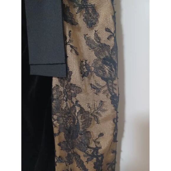 CLIPS DESIGNER COUTURE WANDAMODE 20121 MILANO BLACK/GOLD LACE DRESS SzL $1003 - Picture 3 of 6